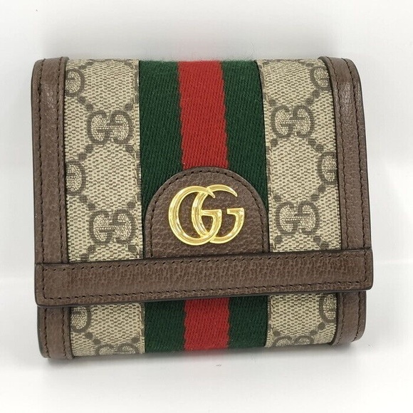 Gucci Ophidia Sherry Line Gg Supreme Bifold Wallet - Picture 1 of 4